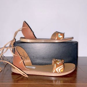Steve Madden Cognac Strappy Sandals